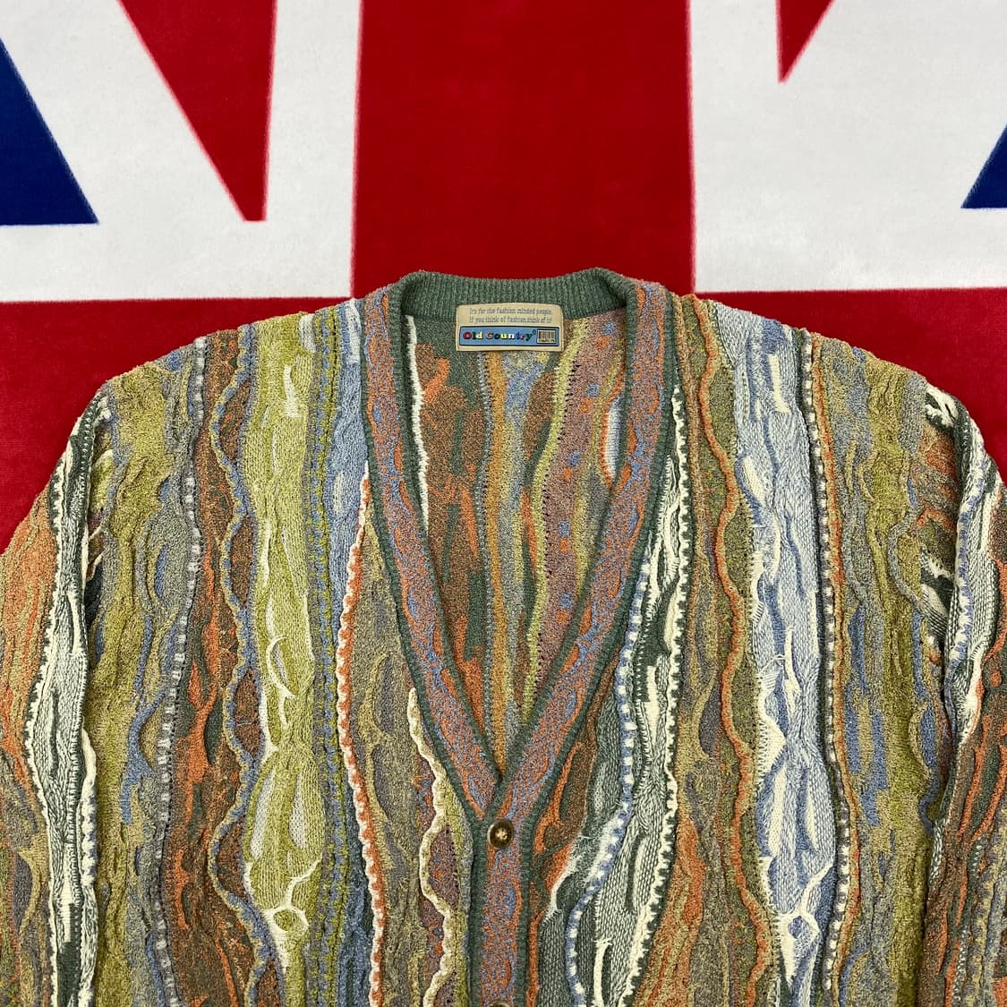 빈티지 케이블 가디건 실측L  상품이미지3