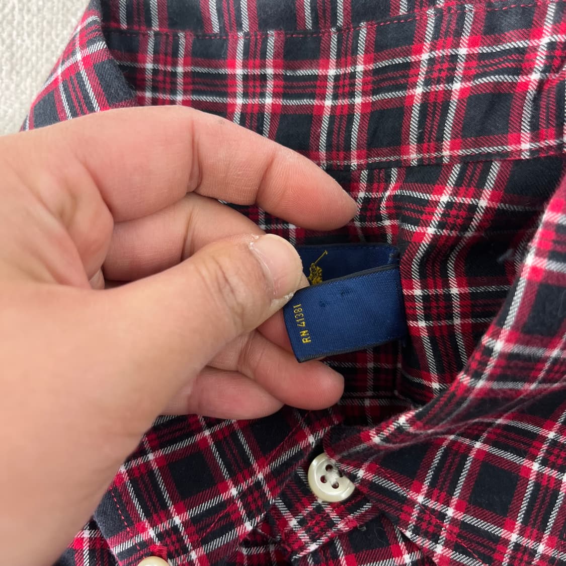 100 폴로랄프로렌 빈티지 체크 코튼 셔츠 상품이미지5