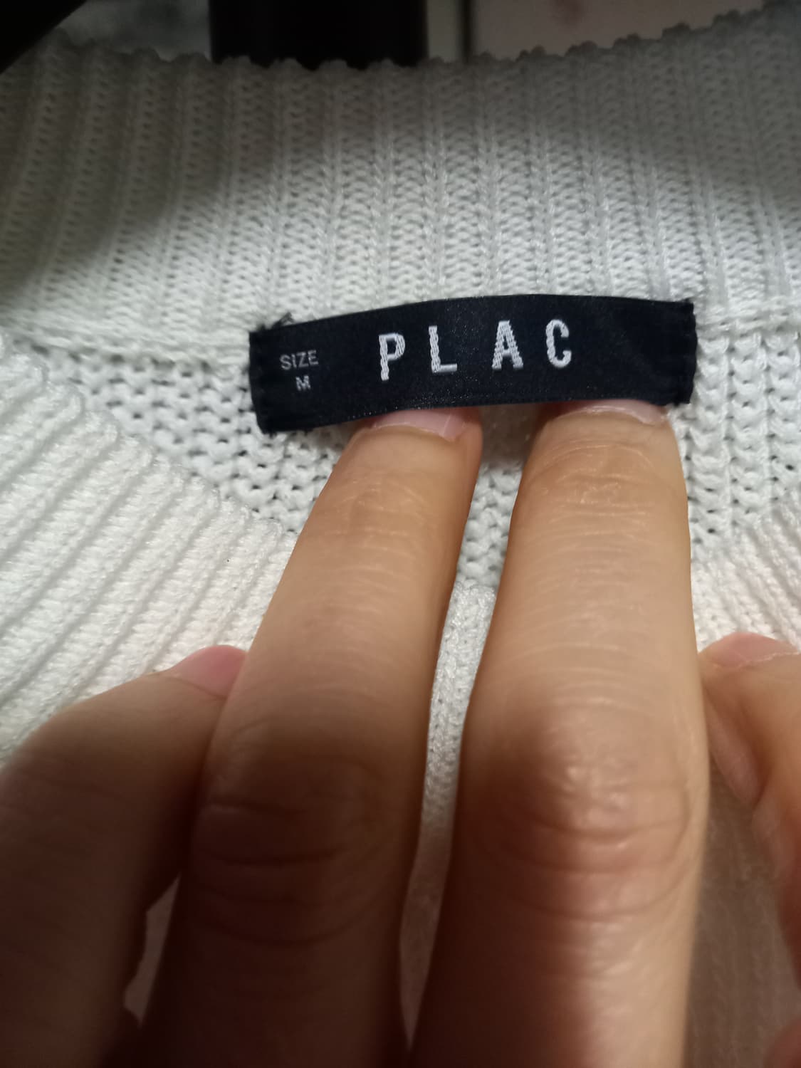 [플랙](미사용)라운드넥 니트 베스트 M사이즈 아이보리 컬러  상품이미지5