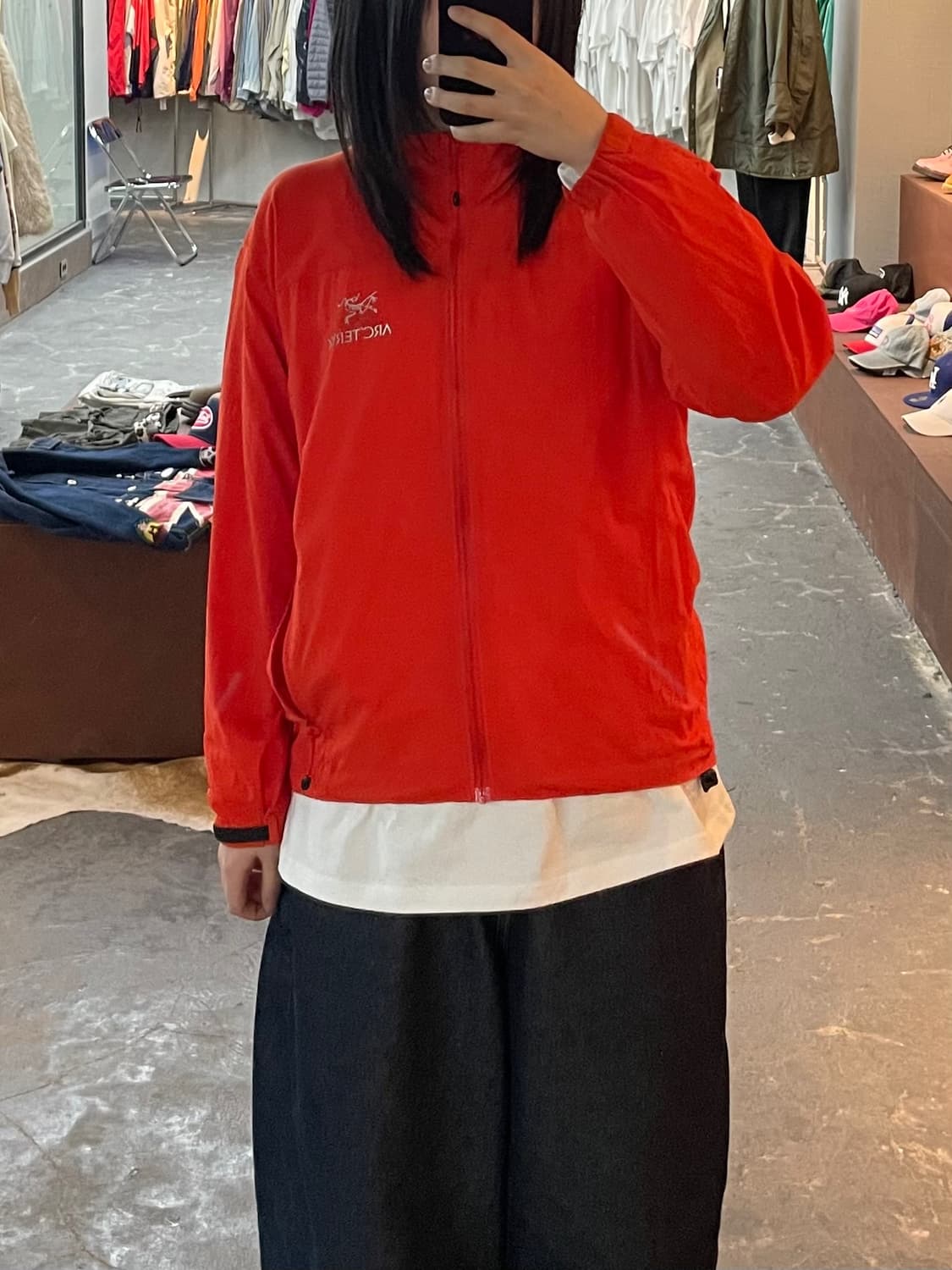 아크테릭스 오렌지 경량 나일론 바람막이 H2006 상품이미지1