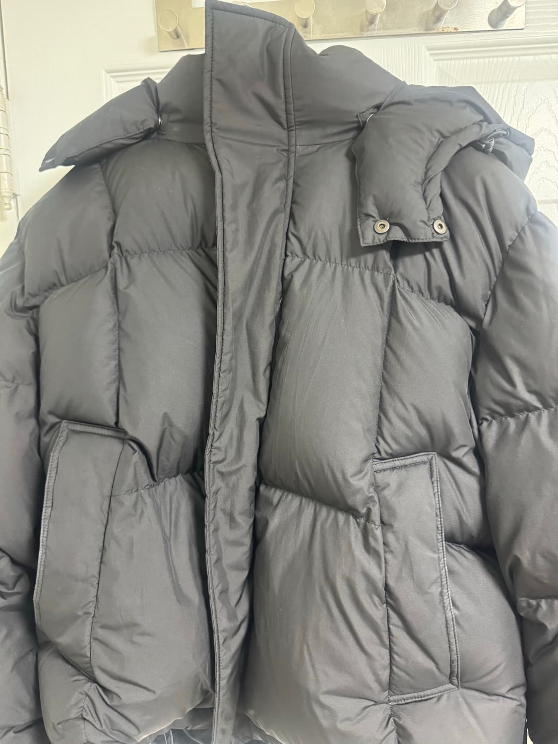 벨리에 크로스라인 후디드 패딩 s  상품이미지1