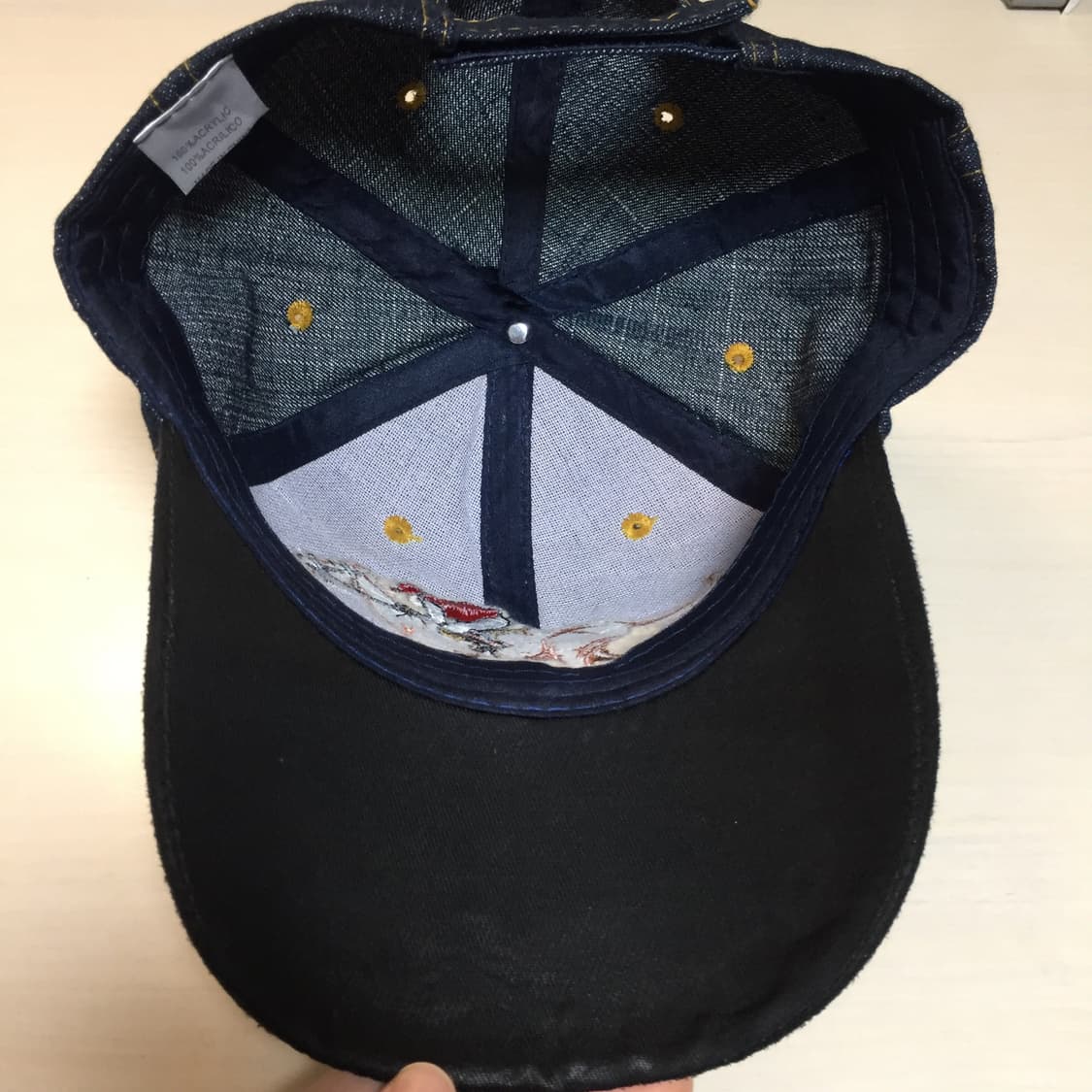 데님 말 자수 볼캡 상품이미지3