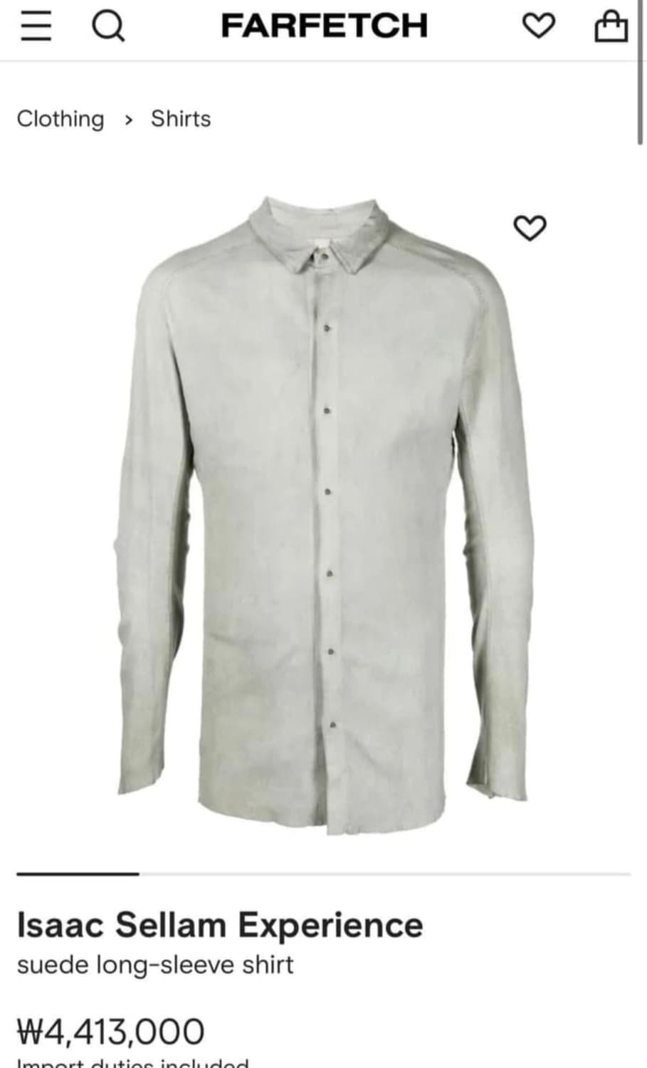 Isaac sellam leather shirt 상품이미지1