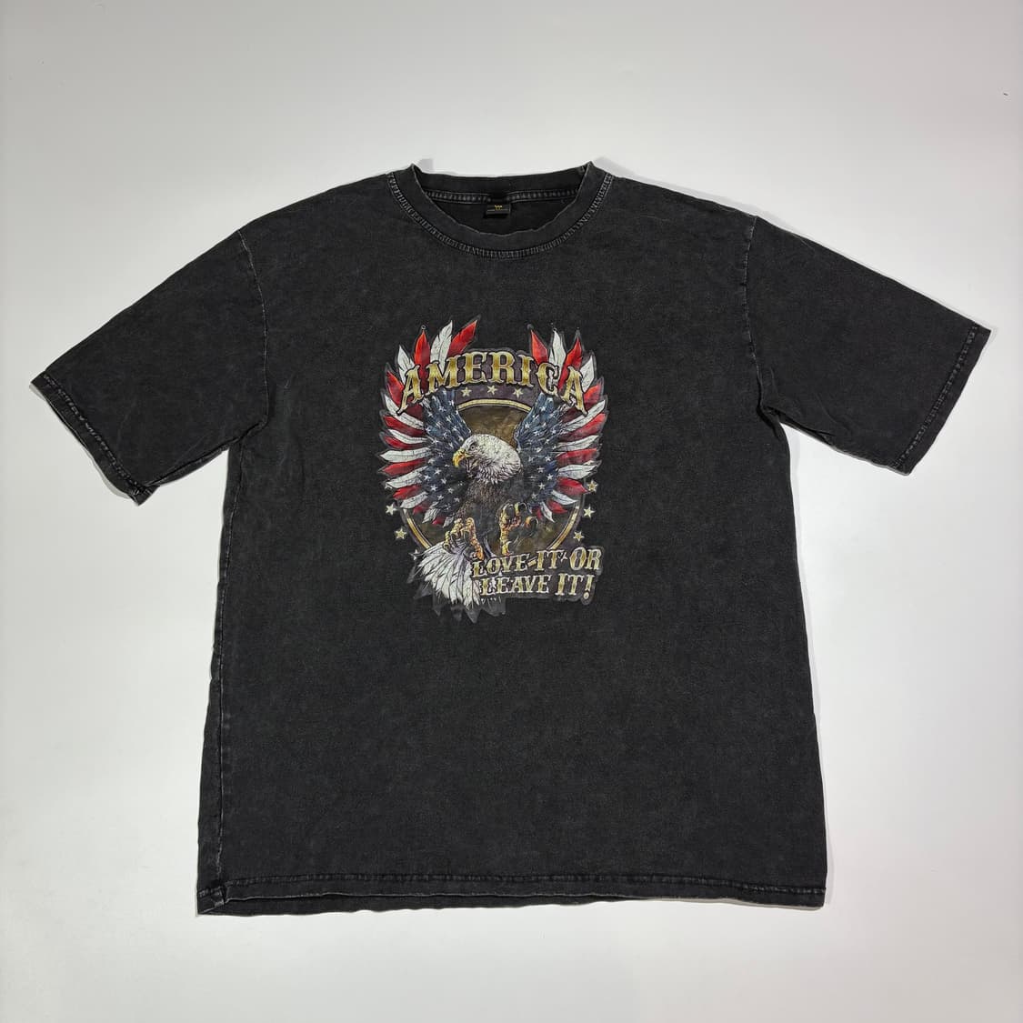 빈티지 워싱 아메리카 이글 그래픽 반팔티 상품이미지1