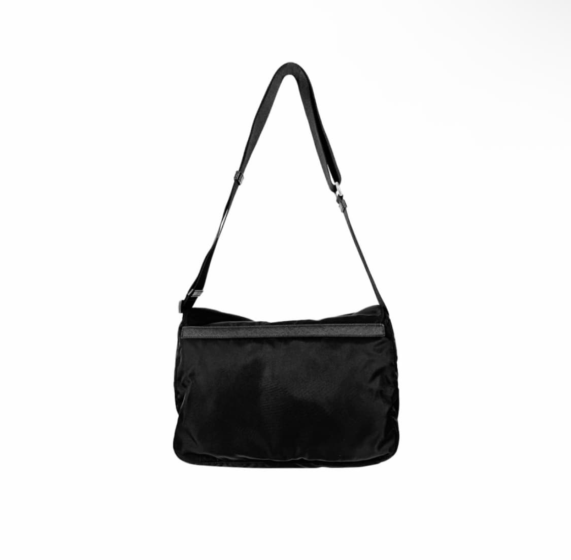 [M] 프라다 리나일론 삼각로고 투버클 메신저백 크로스백 블랙 미디움 상품이미지5