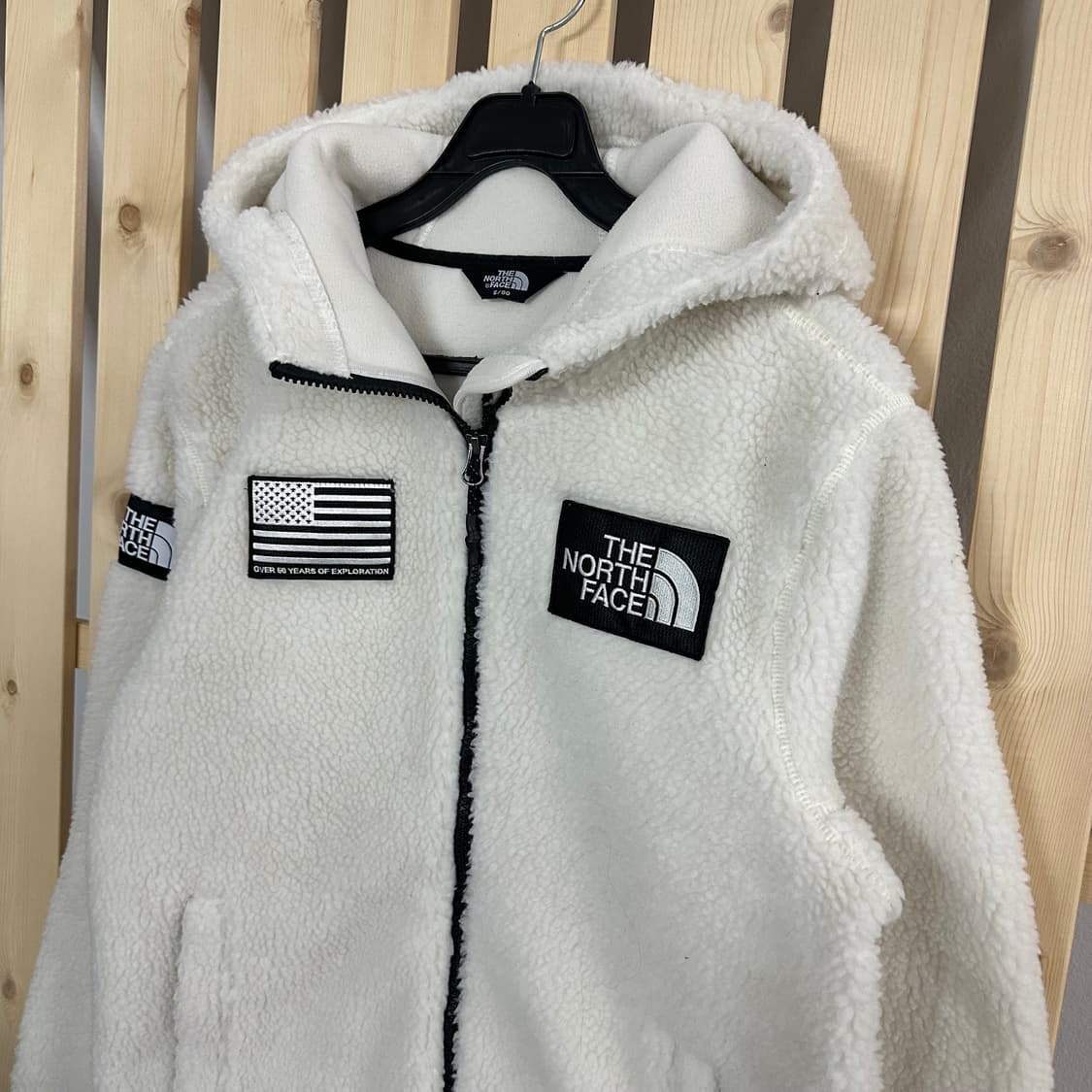 (M) 노스페이스 50주년 화이트 후리스 플리스 자켓 상품이미지3