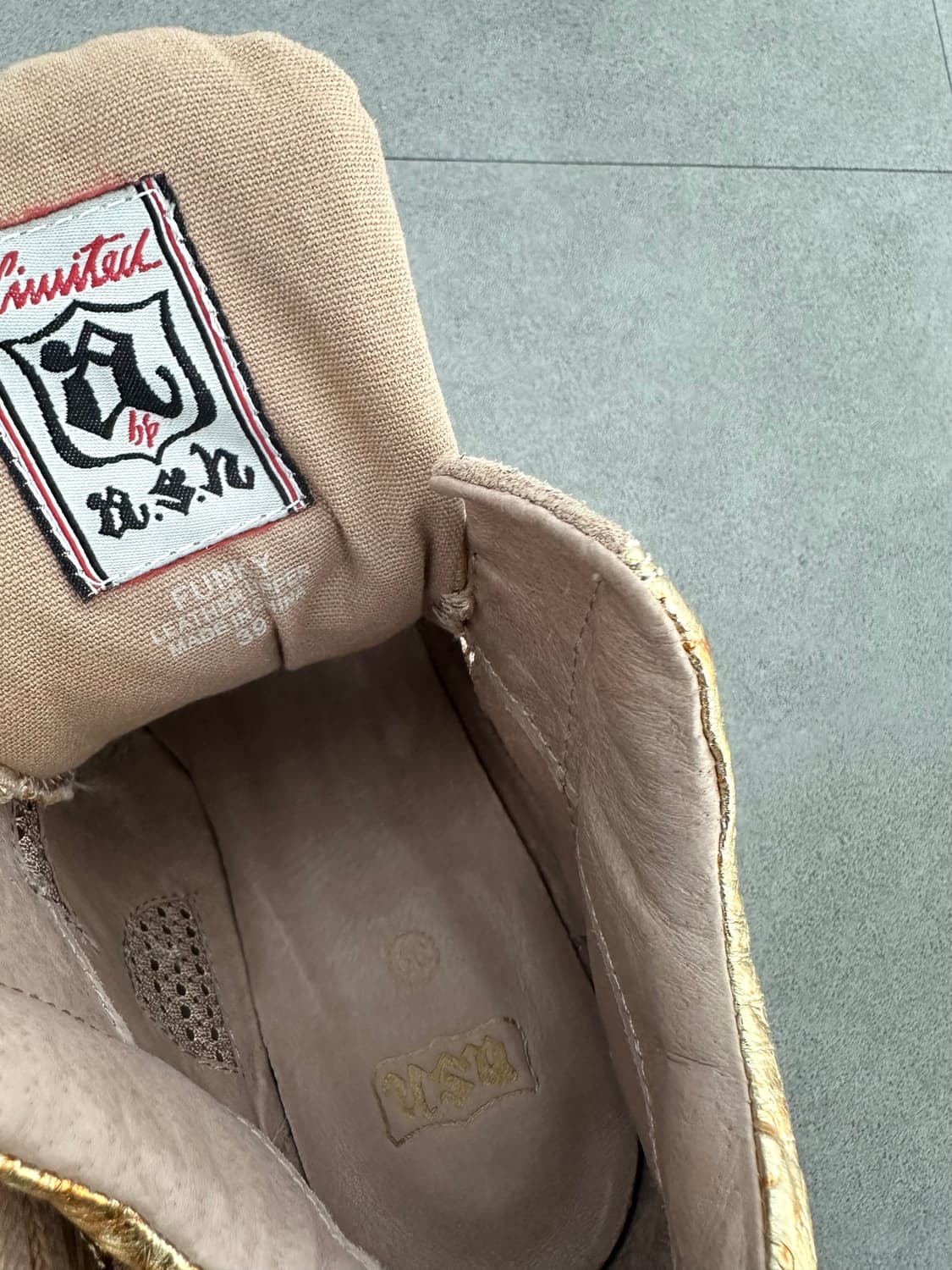 Ash Funky 골드 레더 웨지 하이탑 상품이미지7