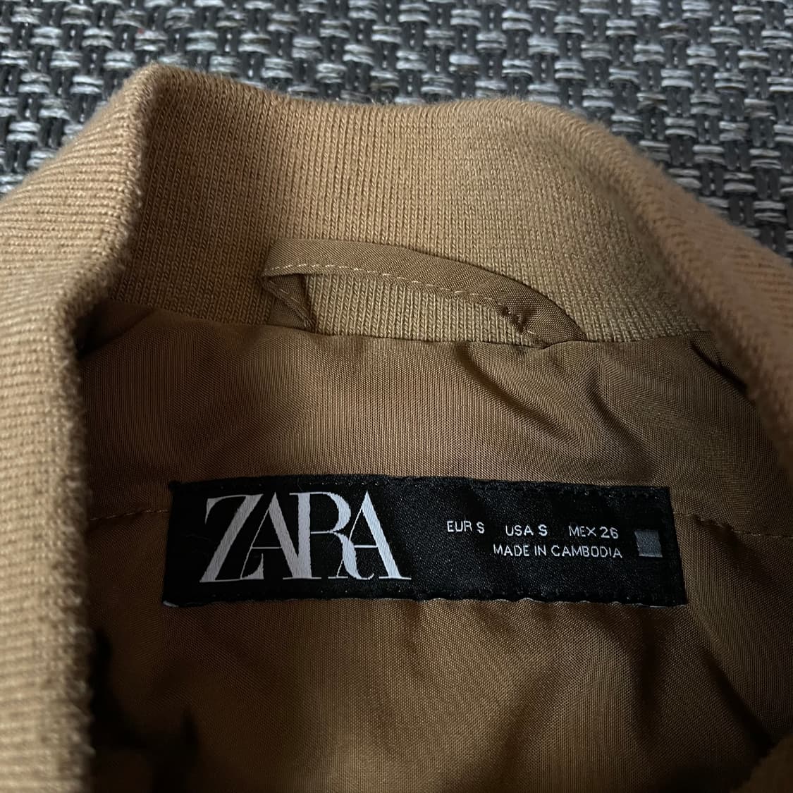 자라 브라운 진베이지 사이드포켓 크롭 자켓 S 상품이미지4