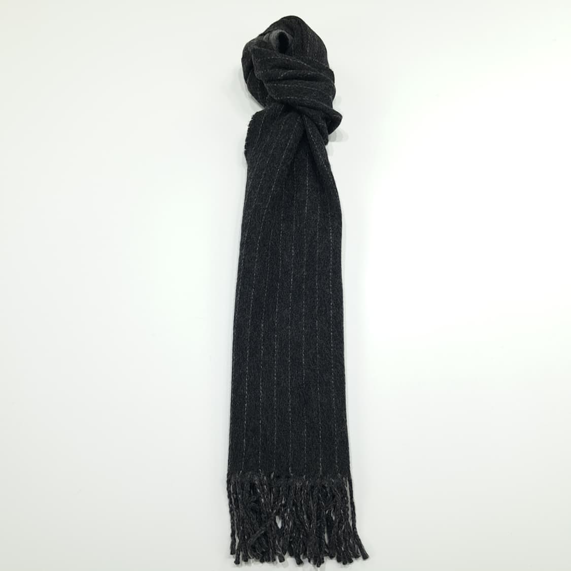 MX251 폴로 랄프로렌 그레이 스트라이프 양면 버진울 목도리 머플러 상품이미지4