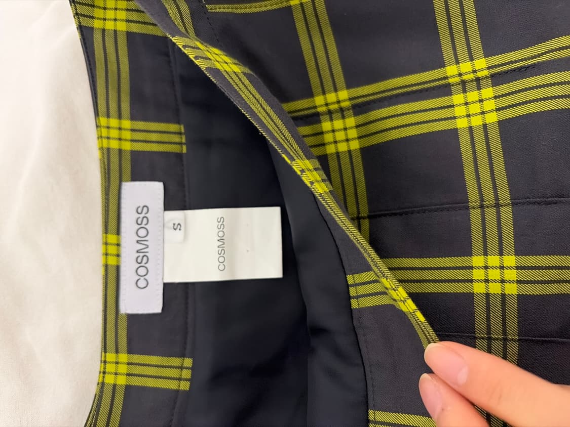 코스모스 체크 플리츠 스커트 S 상품이미지5