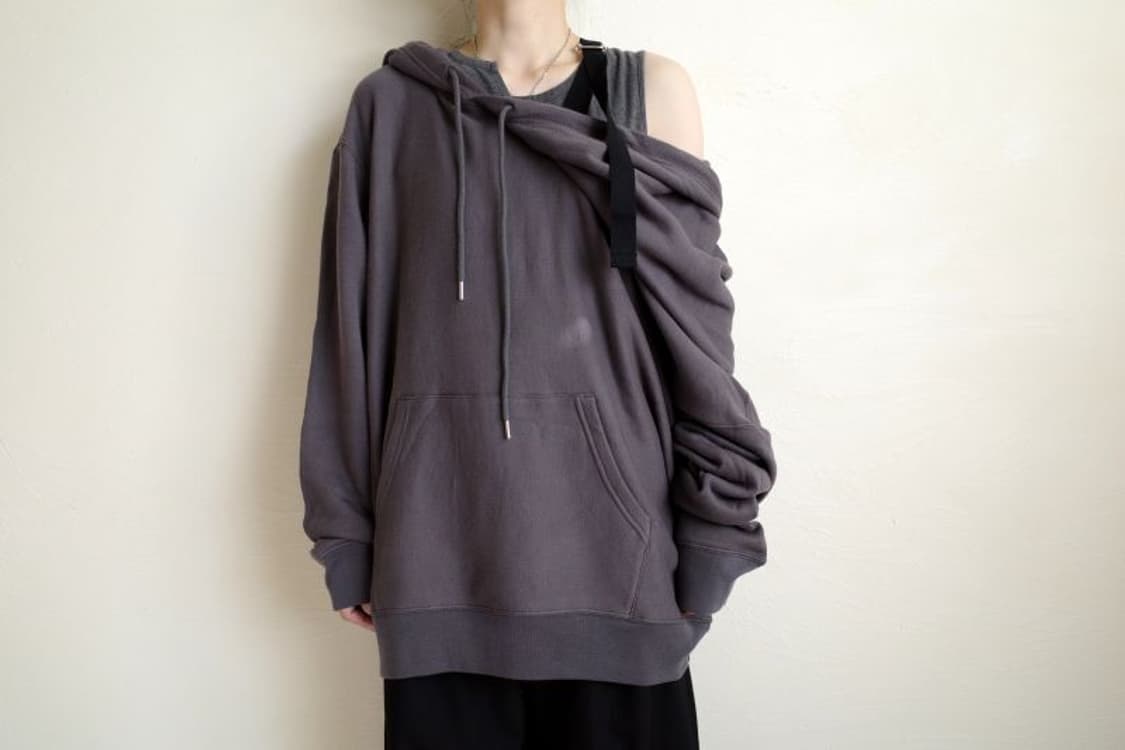 솔로이스트 23aw 드랍 숄더 후드 상품이미지10