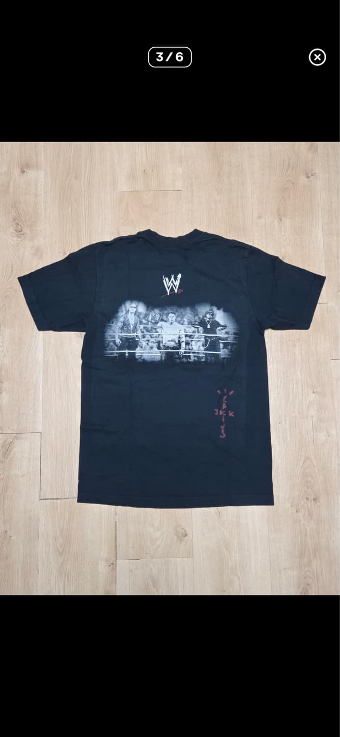 트래비스 스캇 캑터스 잭 x WWE 레슬링 이즈 리얼 티셔츠  상품이미지4