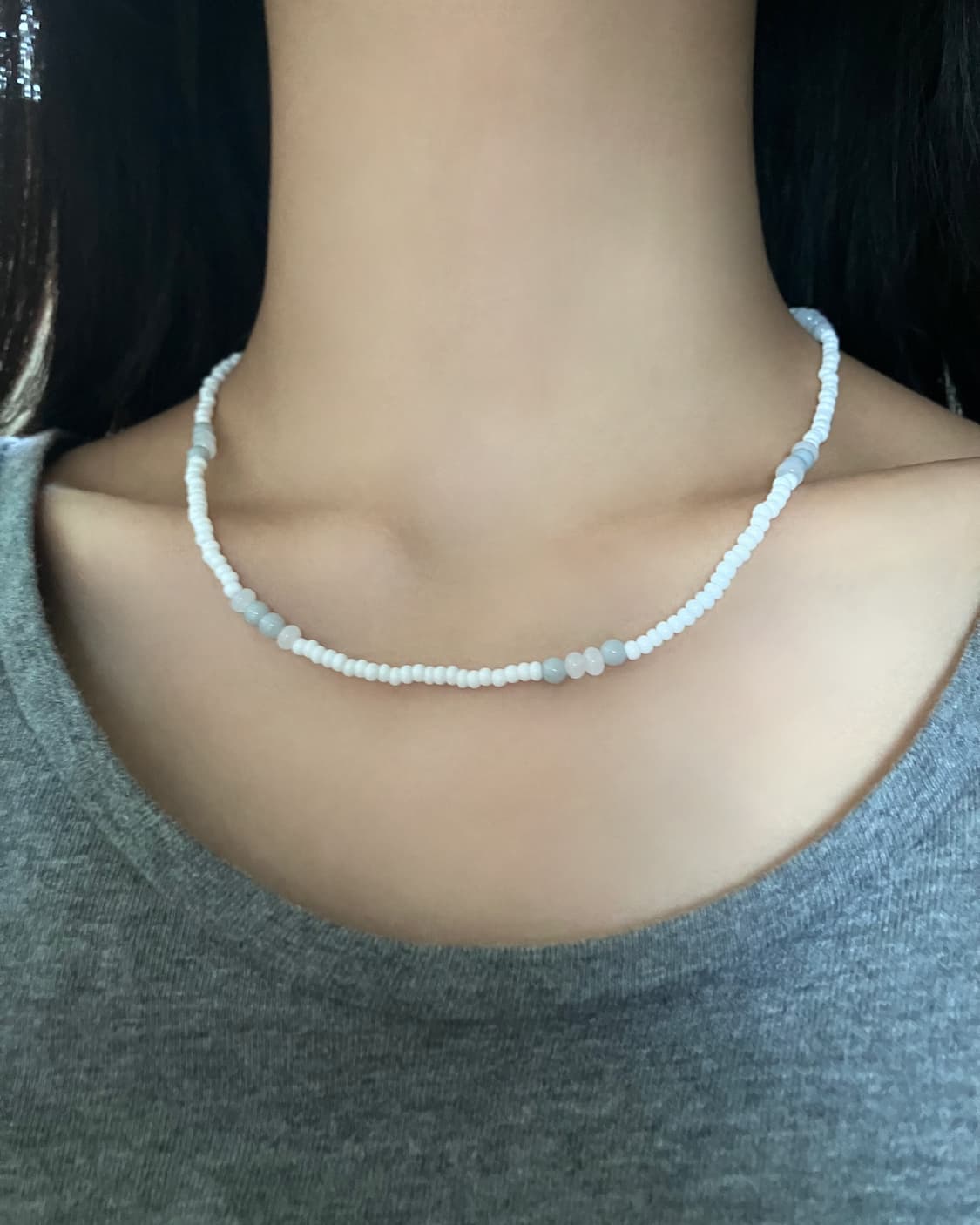 핸드메이드 비즈 초커 | unisex 포인트 비즈 목걸이 | 하이퀄 미유 상품이미지2