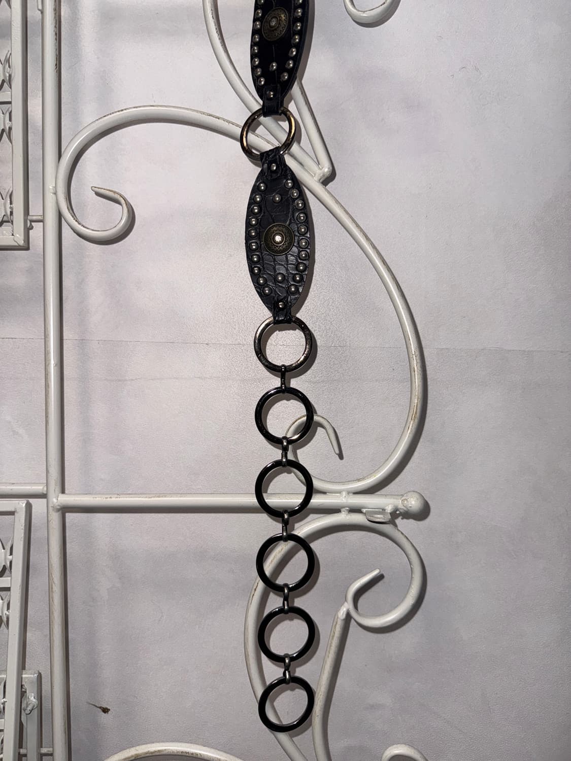 Black bold western stud chain belt 상품이미지7