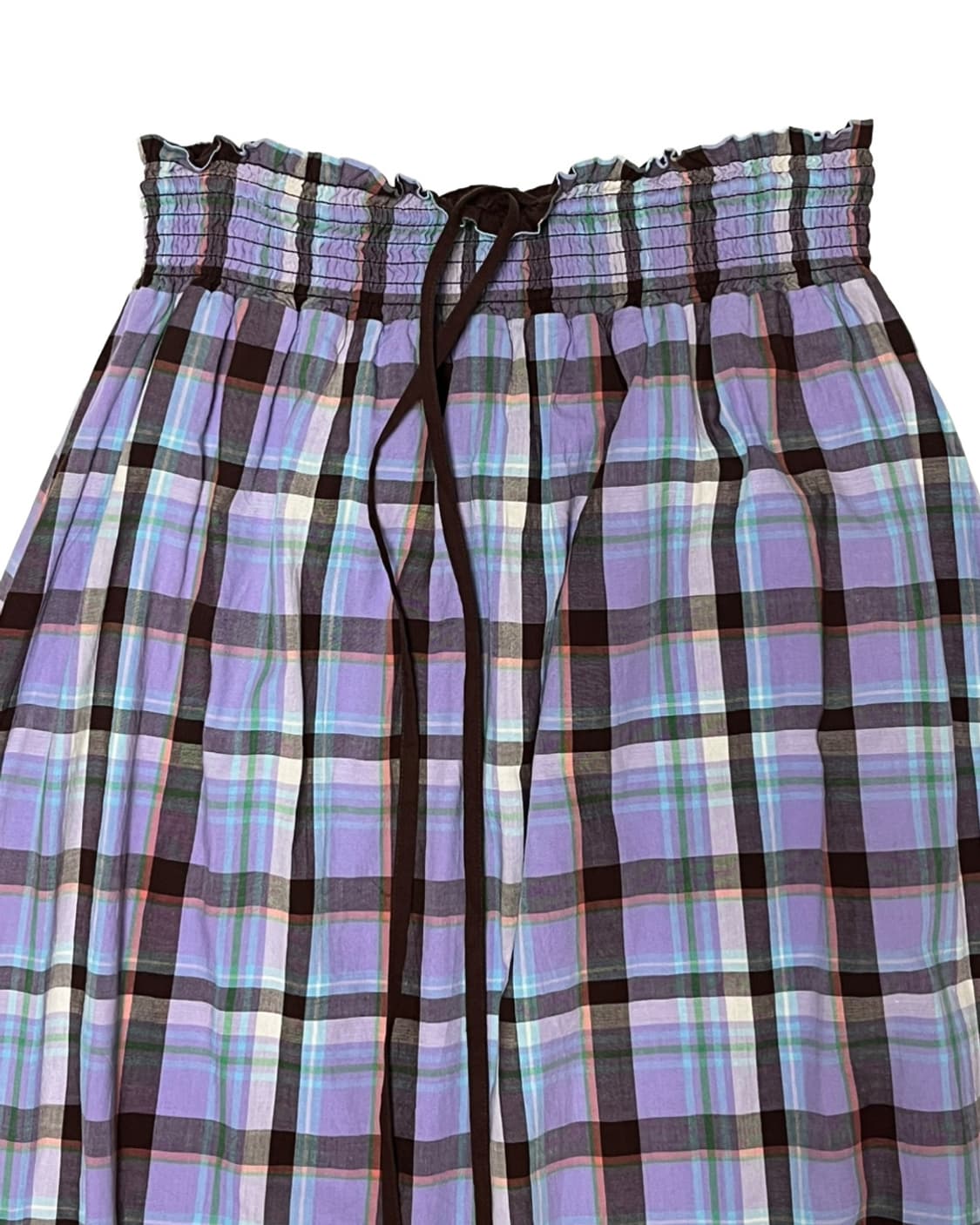Banding purple check skirt 상품이미지2