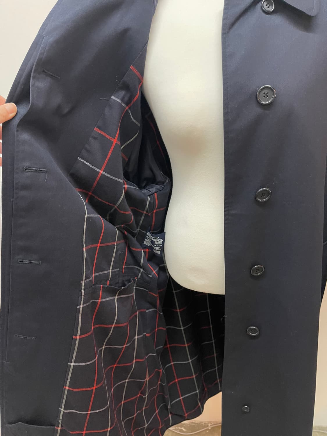 버버리 네이비 트렌치 코트 자켓 상품이미지5