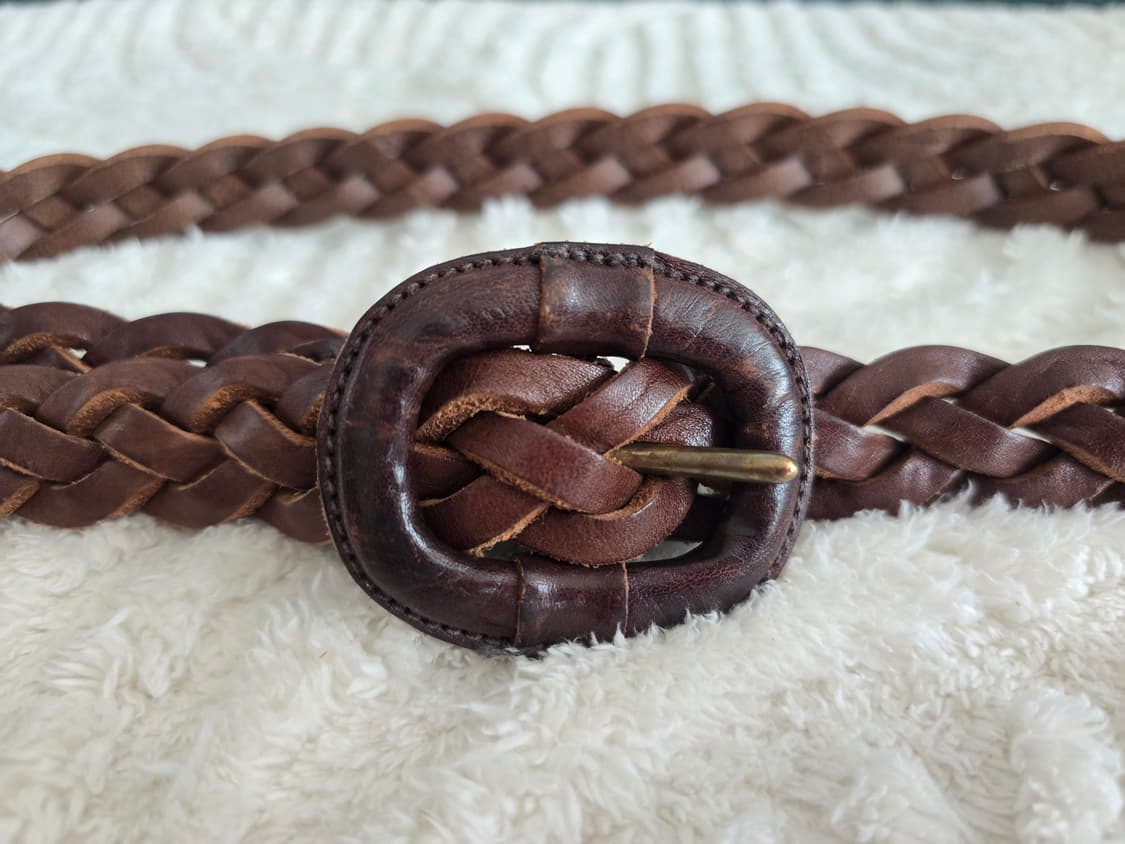 ANGLO 에이징 브레이드 레더 벨트(made in England) 상품이미지3