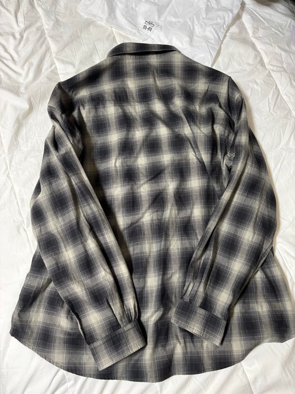 3 폴리테루 웨스턴 체크 셔츠 옴브레 차콜 상품이미지7