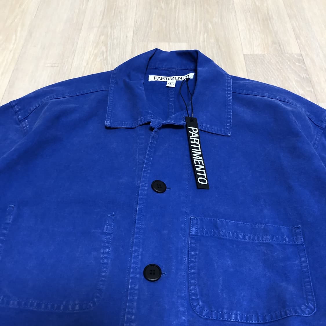 (L) 새상품 파르티멘토 PARTIMENTO 프렌치 워크 자켓 블루 상품이미지6
