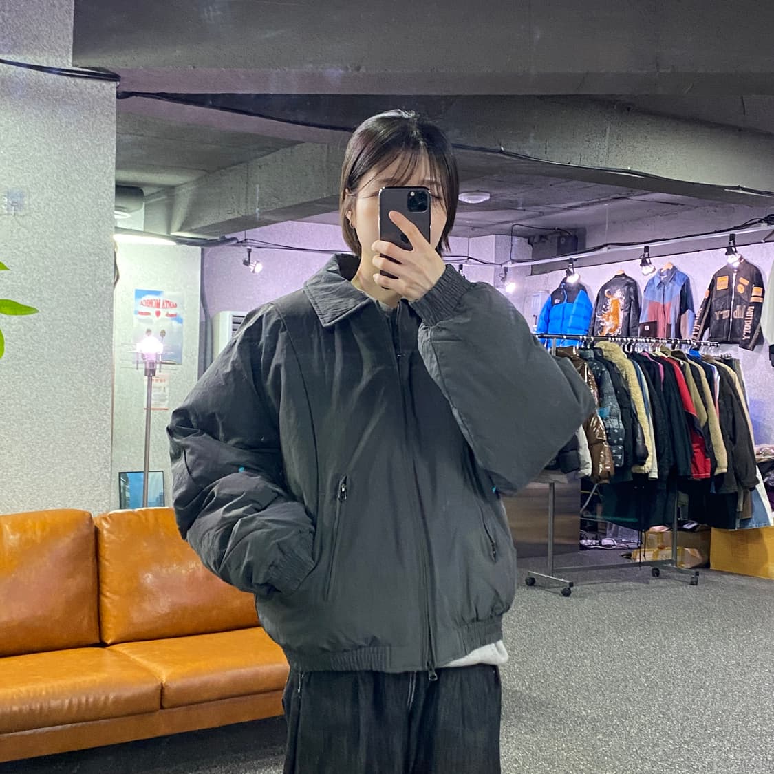 커스텀어클락 커브드 투웨이 항공 패딩 점퍼 B4064 상품이미지1