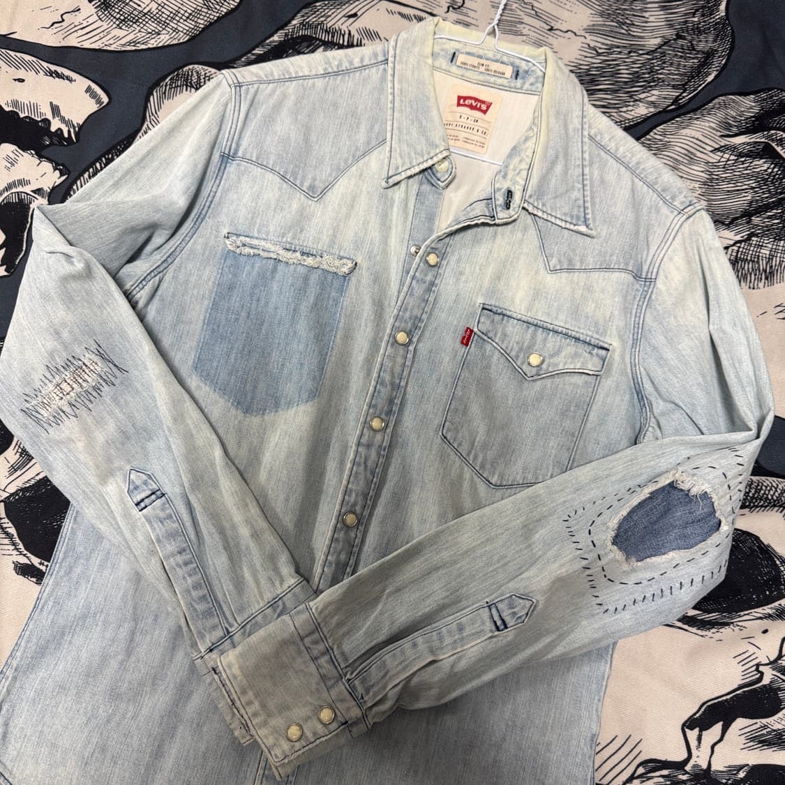 리바이스 웨스턴 데님셔츠 S사이즈  상품이미지4