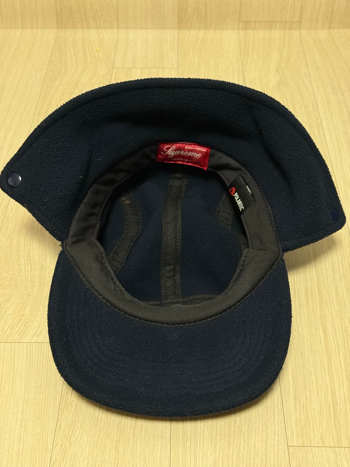 슈프림 폴라텍 이어플랩 캠프캡 네이비 상품이미지4