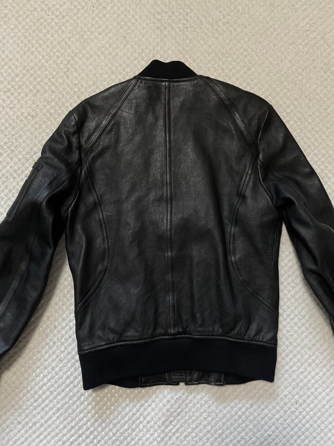 SIEG 웨스턴 무드 램스킨 양가죽 레더 블루종 자켓 상품이미지2