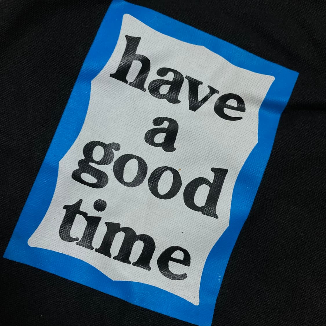 해브어굿타임 빅로고 블랙 토트백 상품이미지2