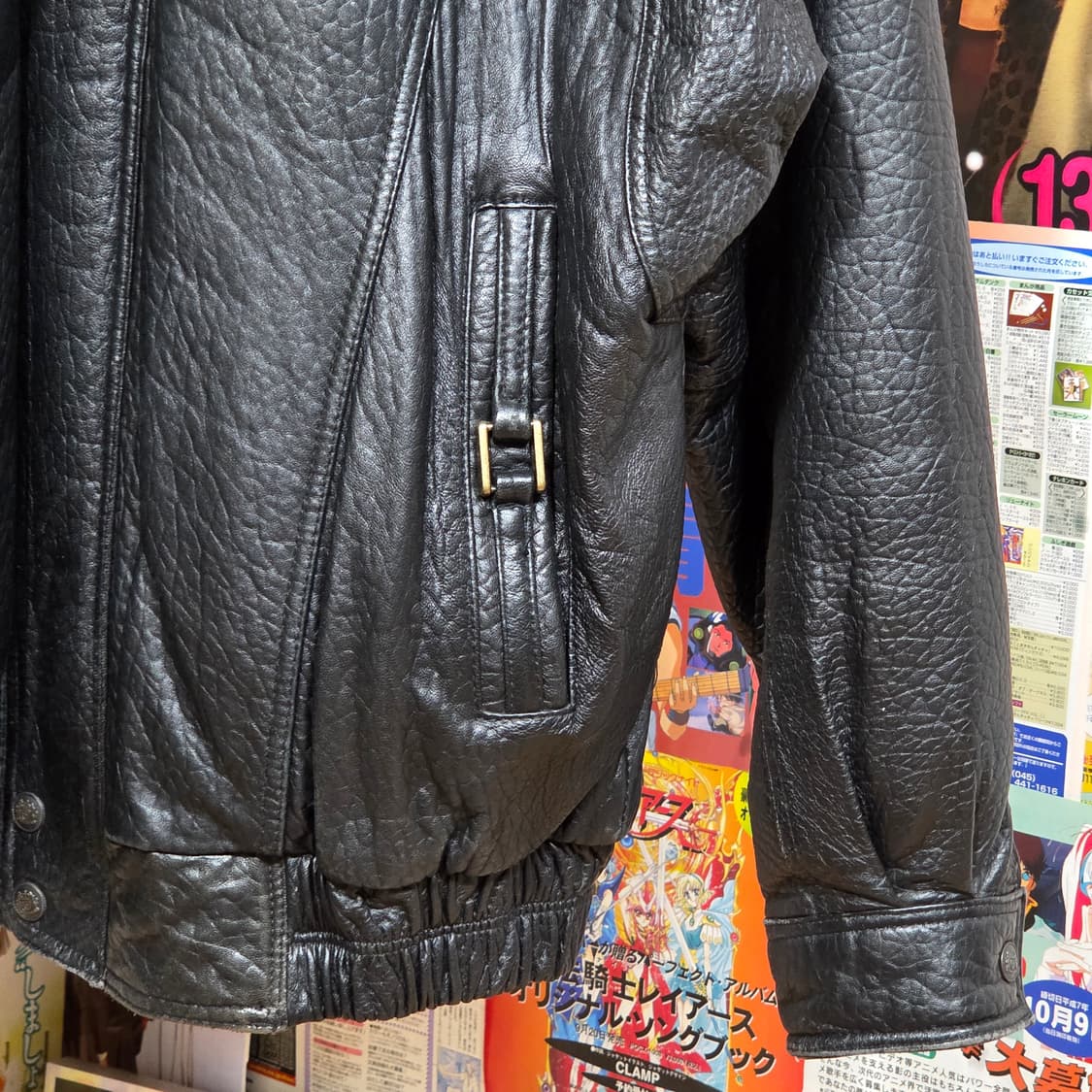 빈티지 양가죽 포켓 버클 봄버 자켓 상품이미지4