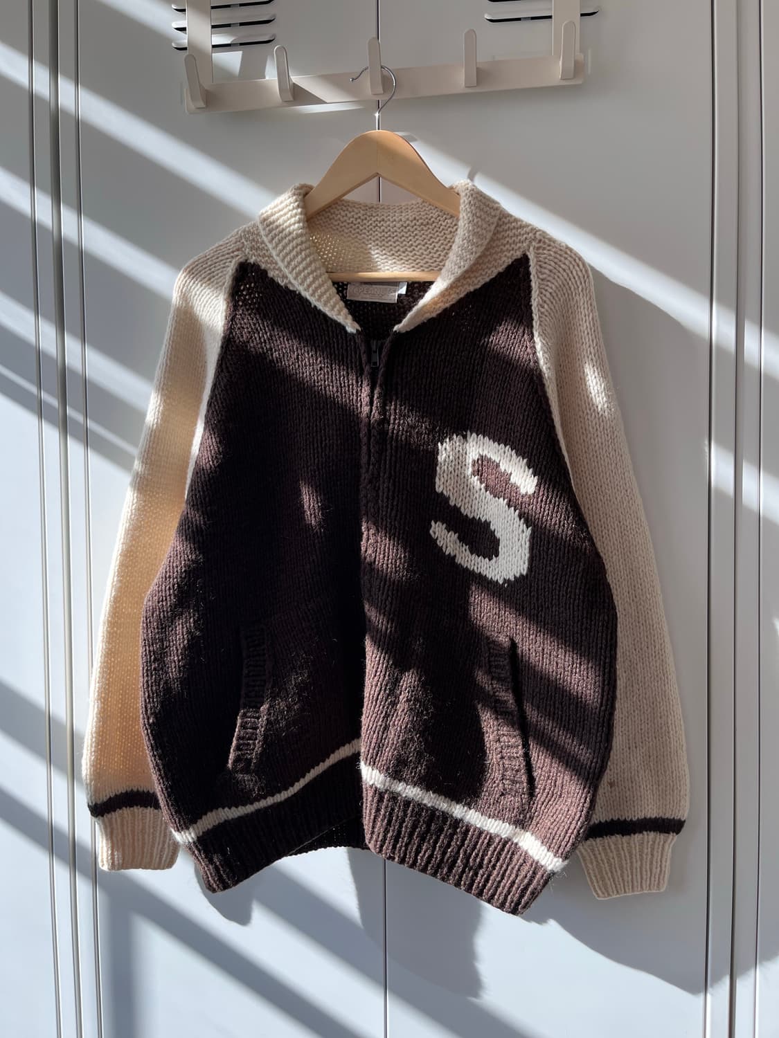 (Rare) 피너츠 정품 스누피 배색 니트 코위찬 집업 상품이미지7