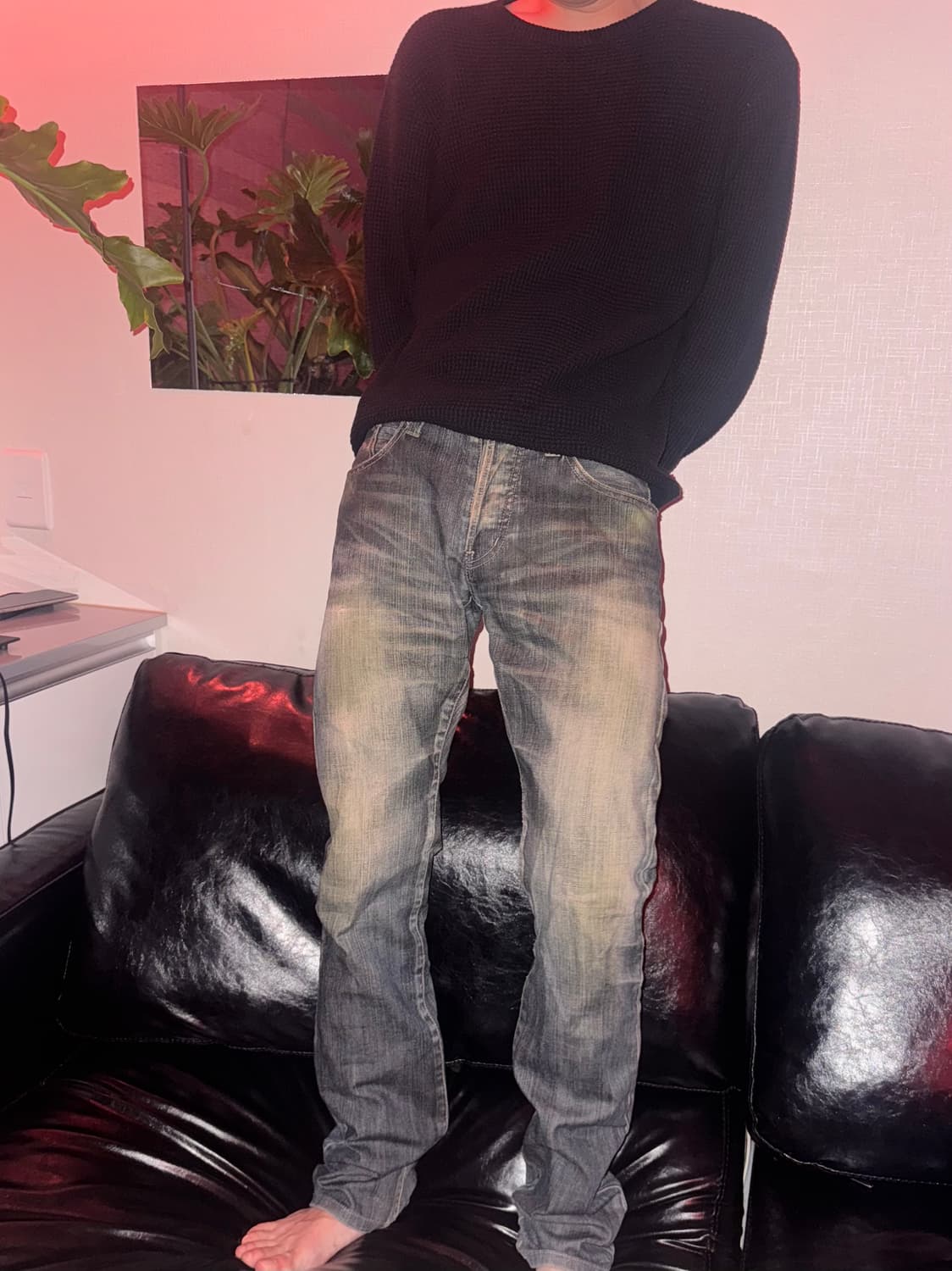 Tornado Mart stretch washed denim pants 상품이미지3
