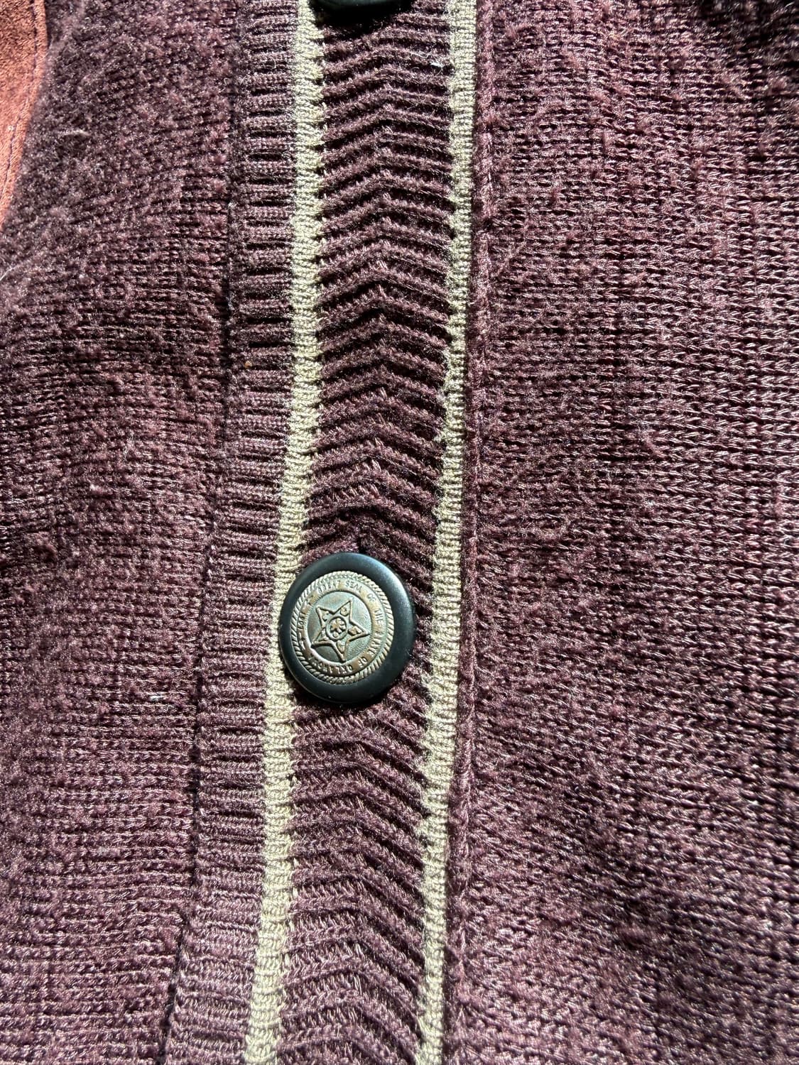 빈티지 버건디 레터 가디건 상품이미지3