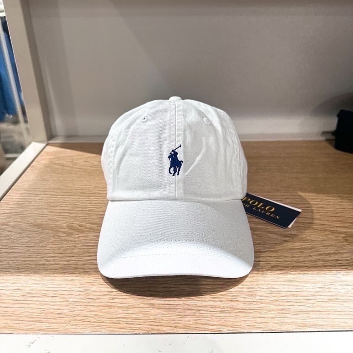 (정품/새상품) POLO 폴로 공용 화이트 자수 로고 볼캡 모자 상품이미지1