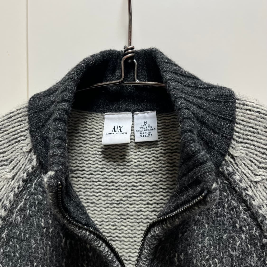 아르마니 익스체인지 램스울 하이넥 니트집업 상품이미지4