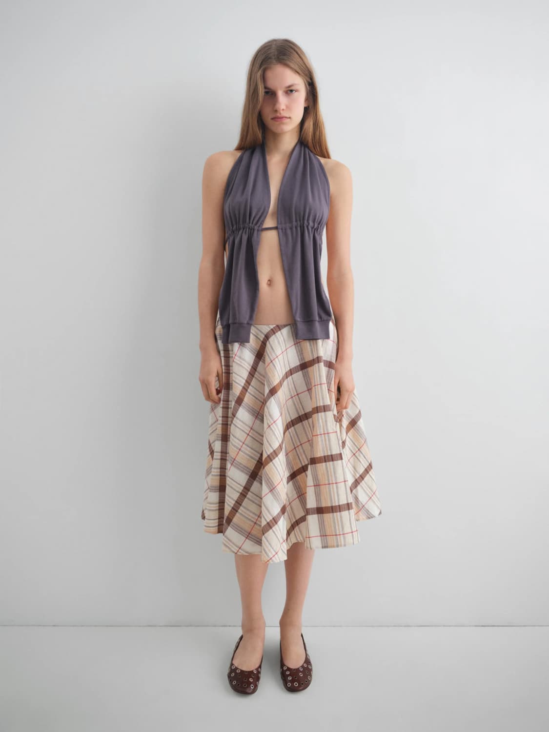 [36,37,38]기마구아스 발레리나 아일렛 슈즈/브라운 상품이미지2