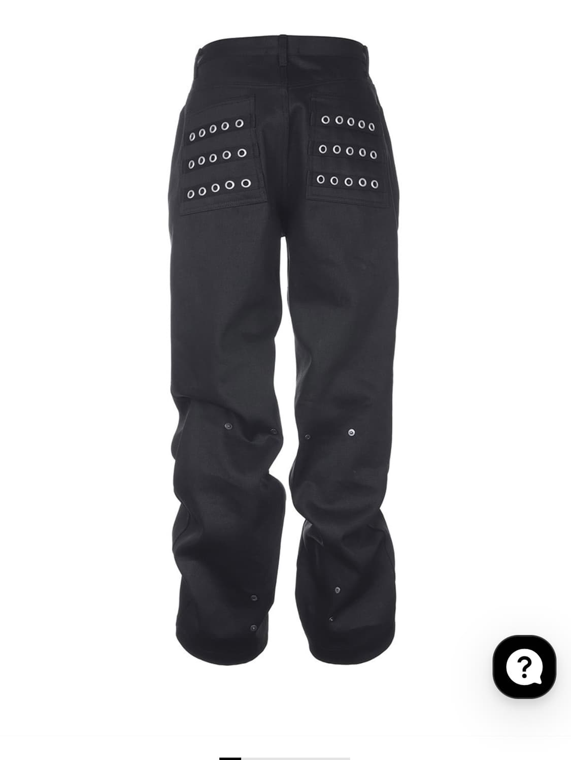 비액세스 팬츠 Eyelet Button Black Jeans 상품이미지1