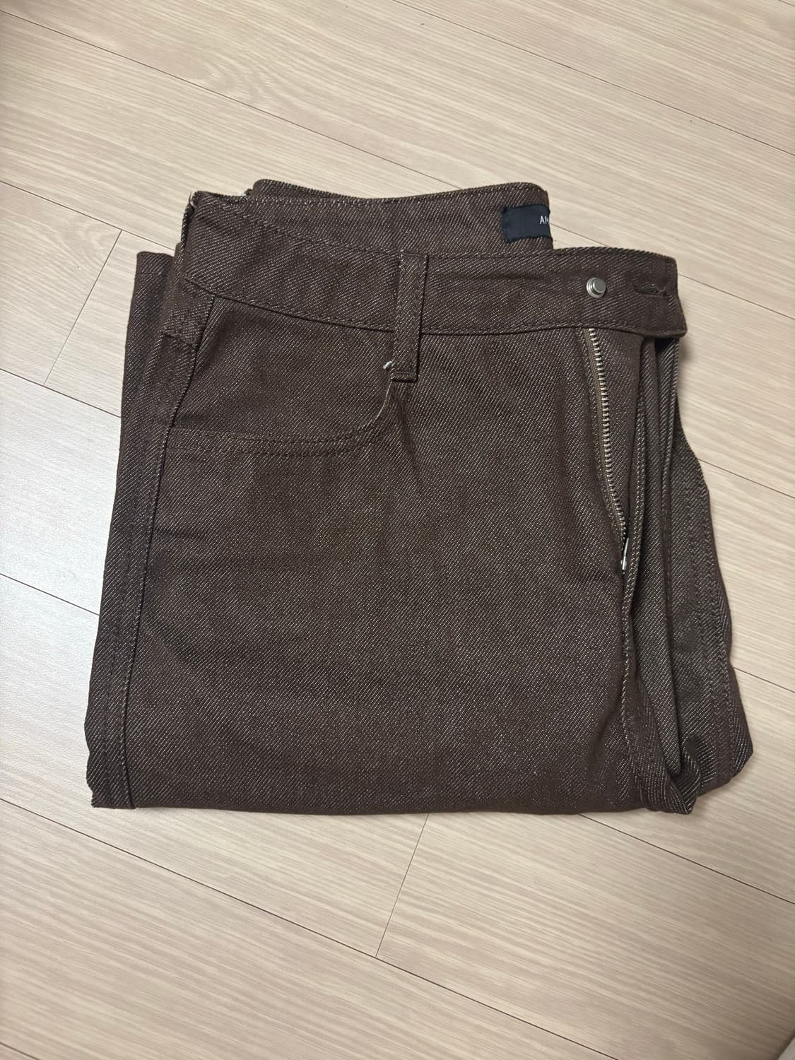 아모멘토 컬러 인디고 데님 브라운 상품이미지9