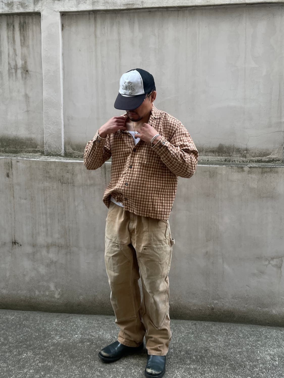 90-00s Bitch Flannel Check Shirt 상품이미지3