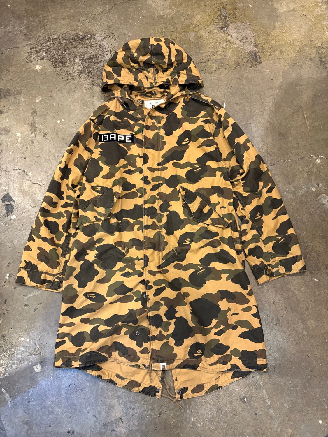 Bape Camouflage Hooded Long Jacket 상품이미지9