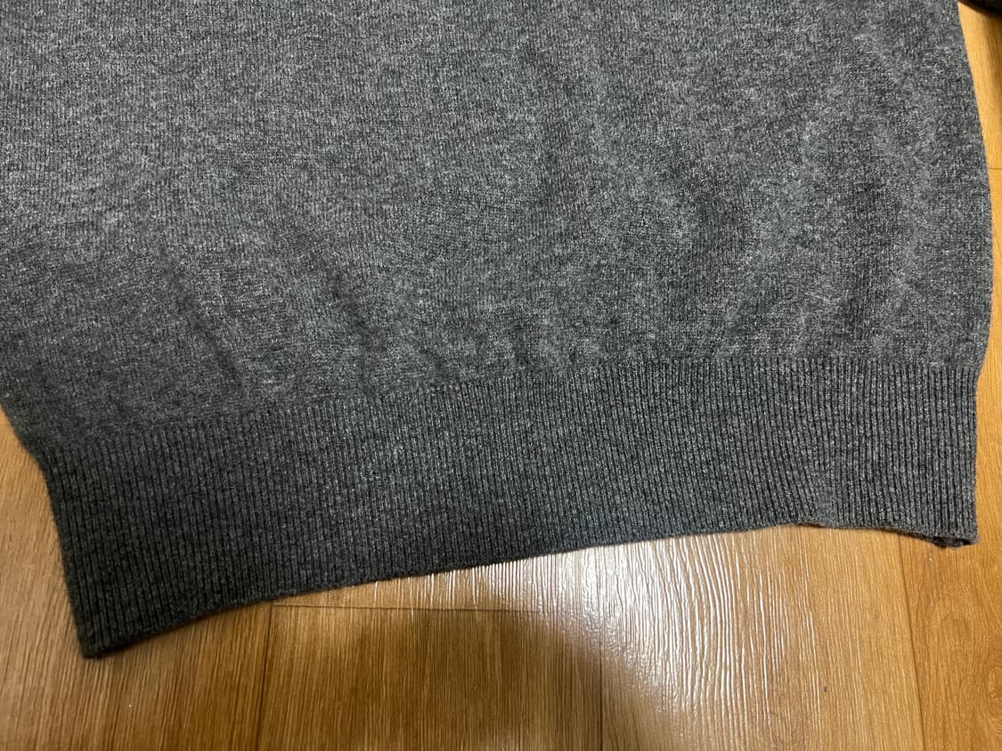 (3) 브라운야드 엑스트라 슈퍼 파인 브이넥 니트 차콜 L 상품이미지3