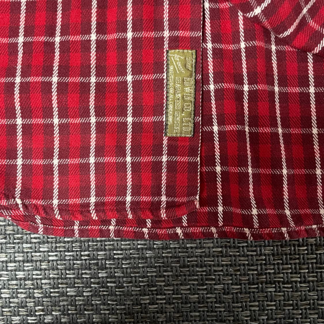 에드윈 레드 타탄체크 투포켓 플란넬 셔츠 L 상품이미지4
