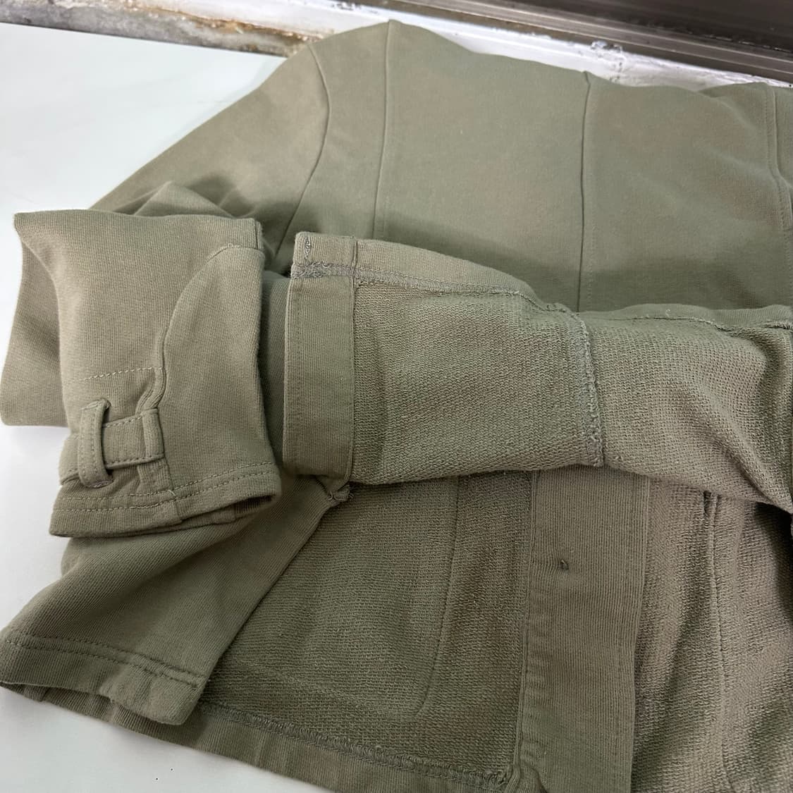 우먼L 타미힐피거 데님 베이지 허리스트링 스웻 야상자켓 상품이미지9