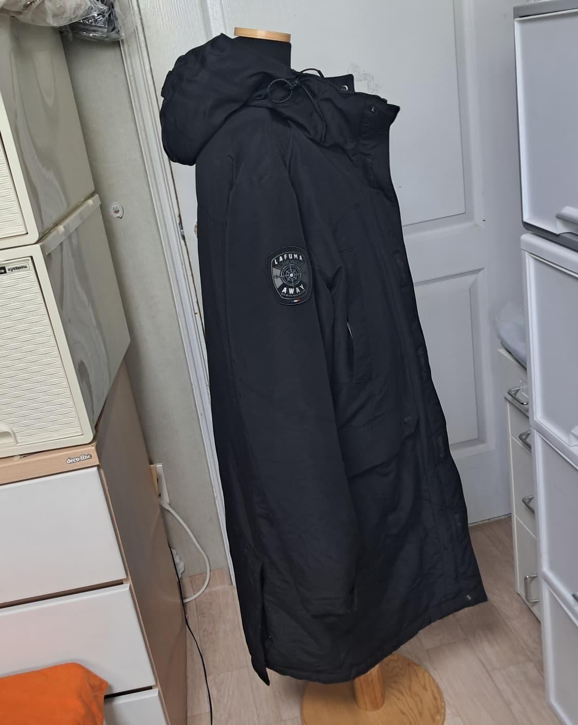 라푸마 남성 롱패딩 덕다운 95 블랙 상품이미지4