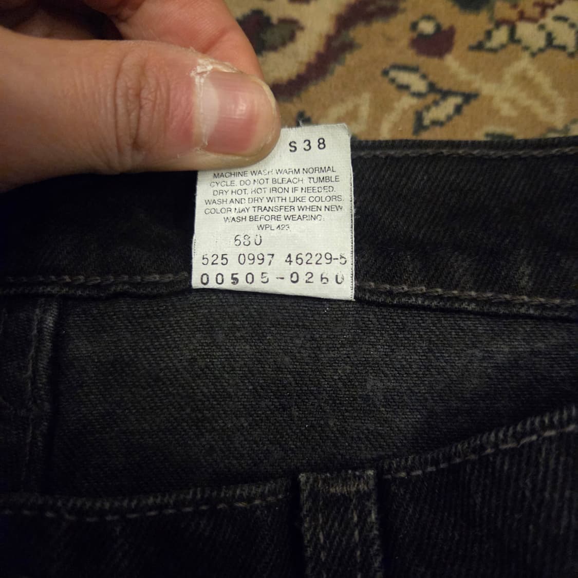 90s 리바이스 505 블랙진 흑청 made in usa 상품이미지4