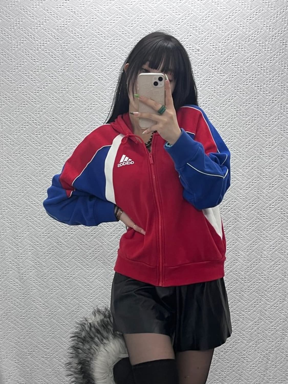 아디다스 올드스쿨 희귀 레트로 배색 후드집업 M C09121 상품이미지2