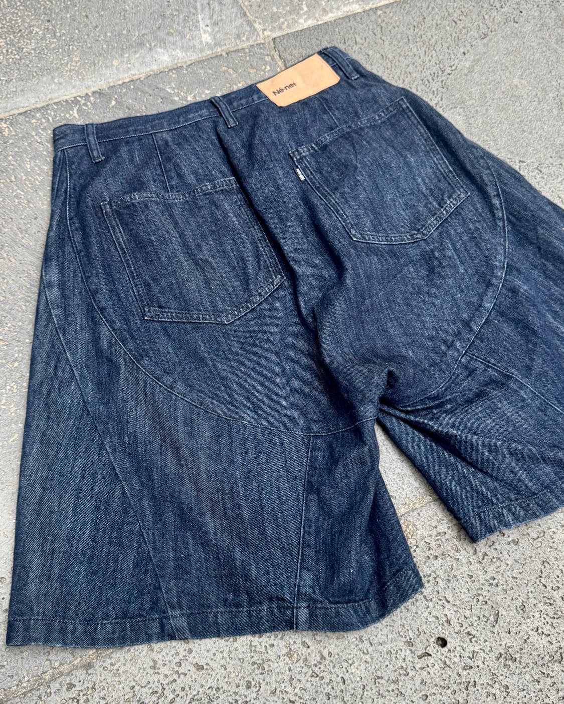 Ne-net – Denim Sarouel Half Pants 상품이미지10