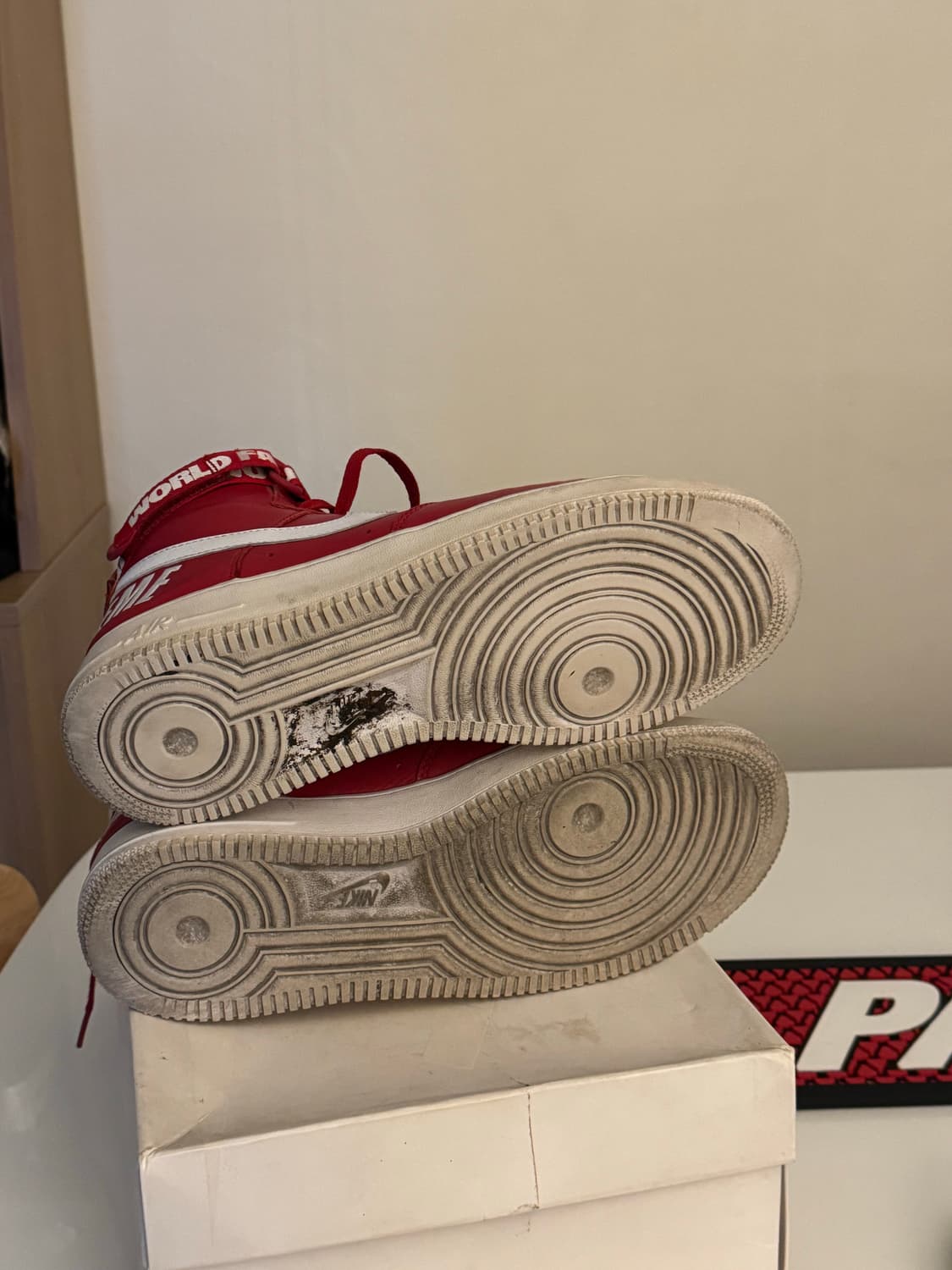 285) 나이키 슈프림 에어포스1 하이 레드 상품이미지7