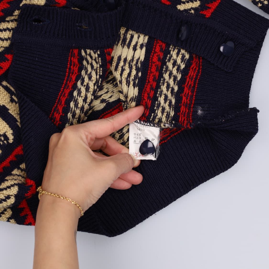 실측확인 퀸케리 자수 가디건 0427H1 상품이미지4