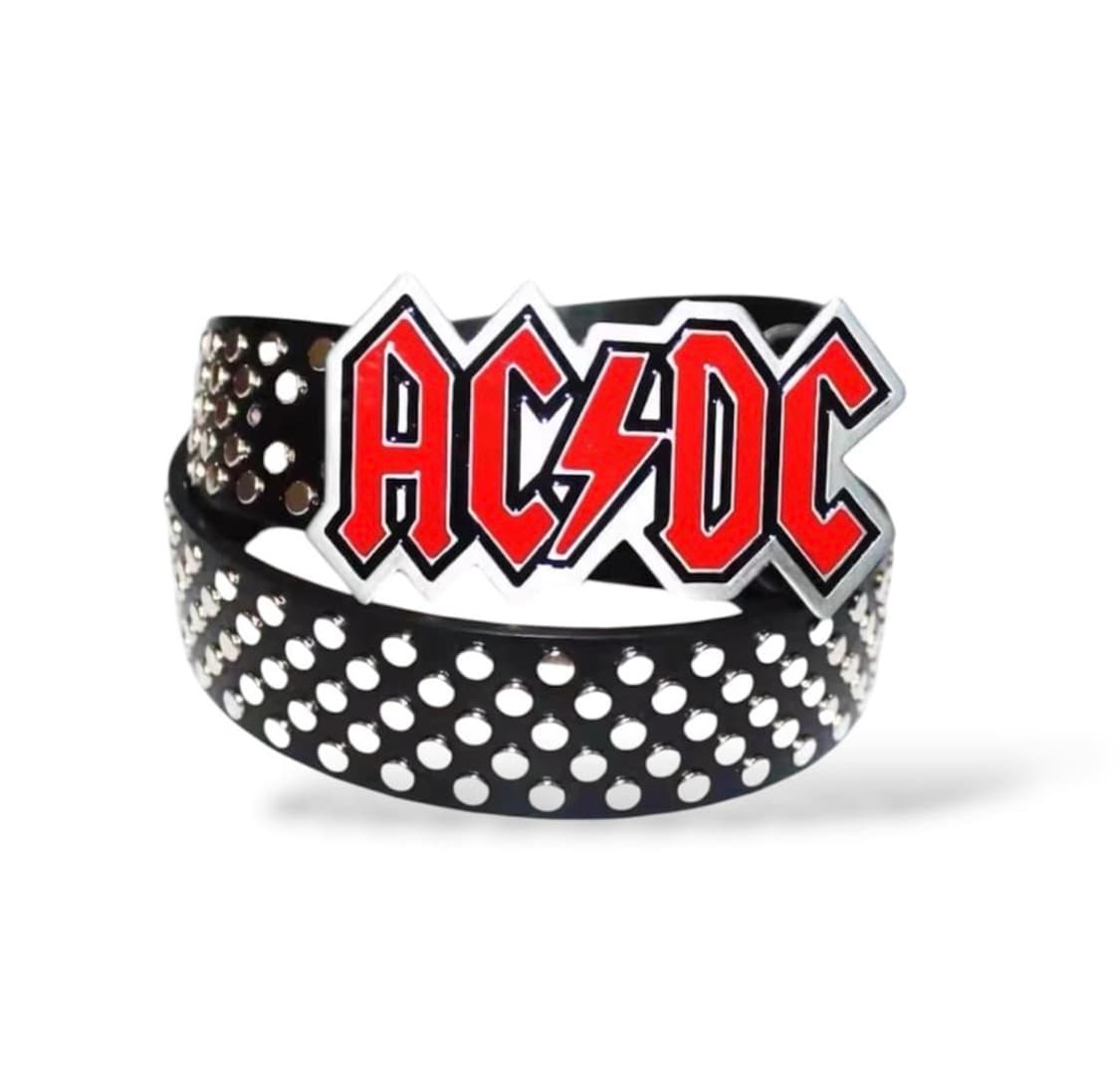 AC/DC 레드 버클 빈티지무드 벨트 상품이미지2