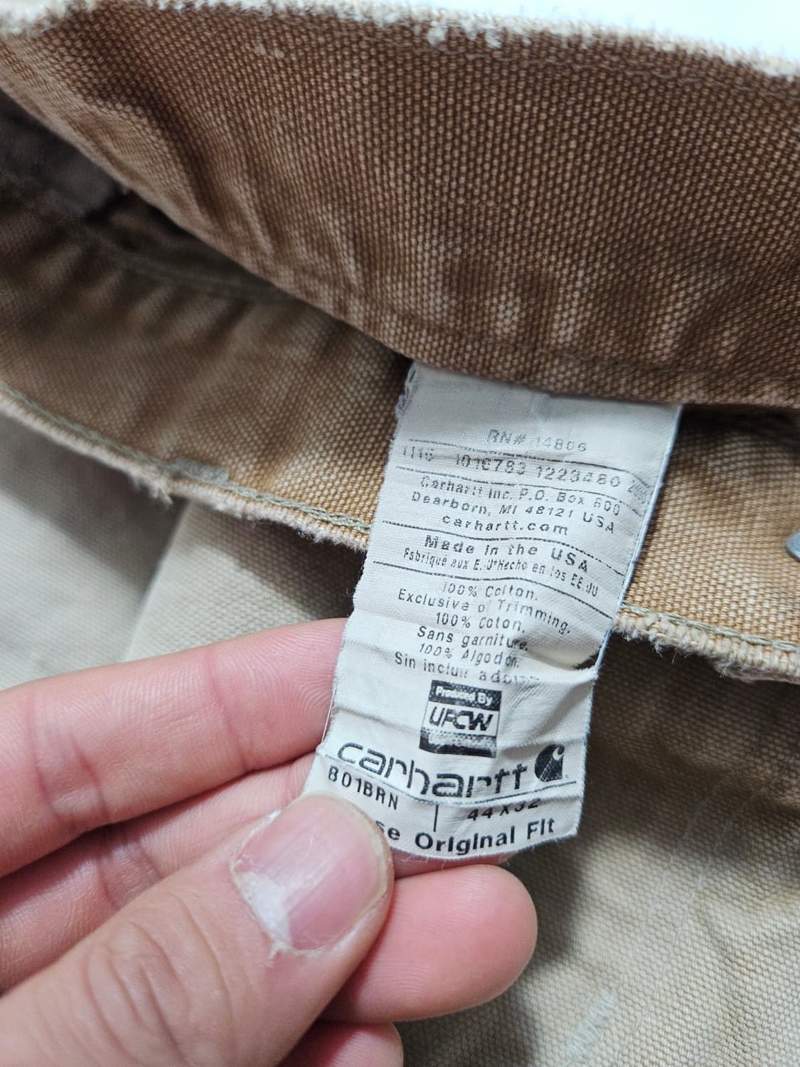 칼하트 더블니 디스트레스드 팬츠 44x32 상품이미지5